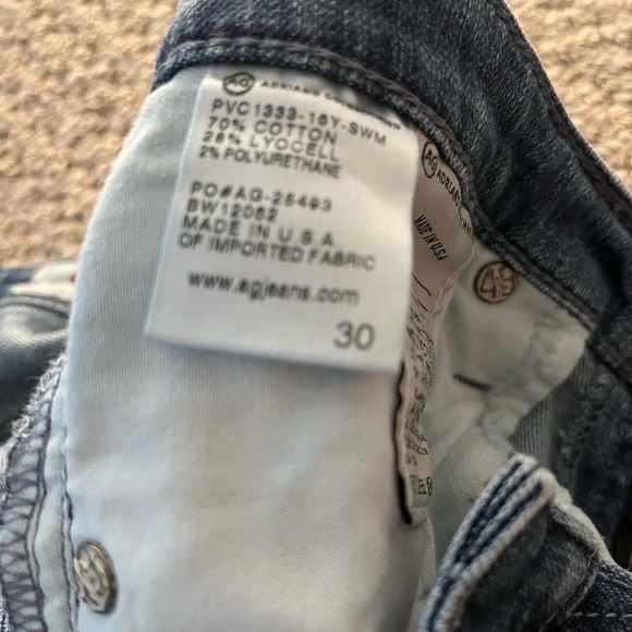 Ag Adriano Goldschmied stilt roll up blue jeans size 30 - Picture 14 of 14